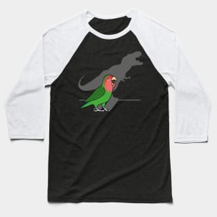 T-Rex Shadow Rosy faced Green Lovebird Baseball T-Shirt